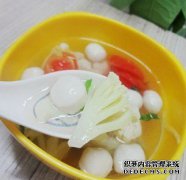 花菜圆子汤的做法